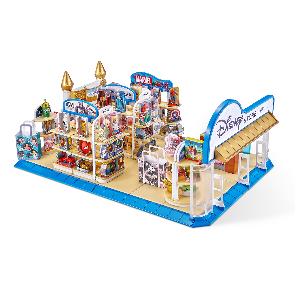 Disney Store Mini Brands Toy Store Playset with 2 Exclusive Minis
