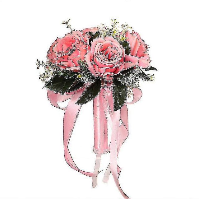 Wedding Artificial Flowers Bouquet Bride Bouquets Fake Rose Holding Hnad Flowers