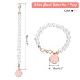 thumbnail image 2 of Uxcell 3 piezas de accesorios de encanto de letras cadena de perlas para taza de tumbler blanco/negro/rosa (letra K), 2 of 6
