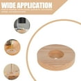 thumbnail image 2 of OULII 2pcs Solid Lamp Base Round Wood DIY Lamp Making Display Stand for Home Users, 2 of 4