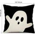 thumbnail image 5 of Halloween Pillow Cover 18x18 Ghost Halloween Lumbar Pillow Covers Decorations Outdoor Halloween Pillows Decorative for Halloween Home Decor for Sofa, 5 of 5