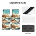 thumbnail image 4 of Zufioo Coastal Palm Beach Print Car Floor Mats Four-piece Set, Car Interior Accessories - Corrosion-resistant, Non-Slip, Suitable for Cars, Trucks, Vans, 4 of 7