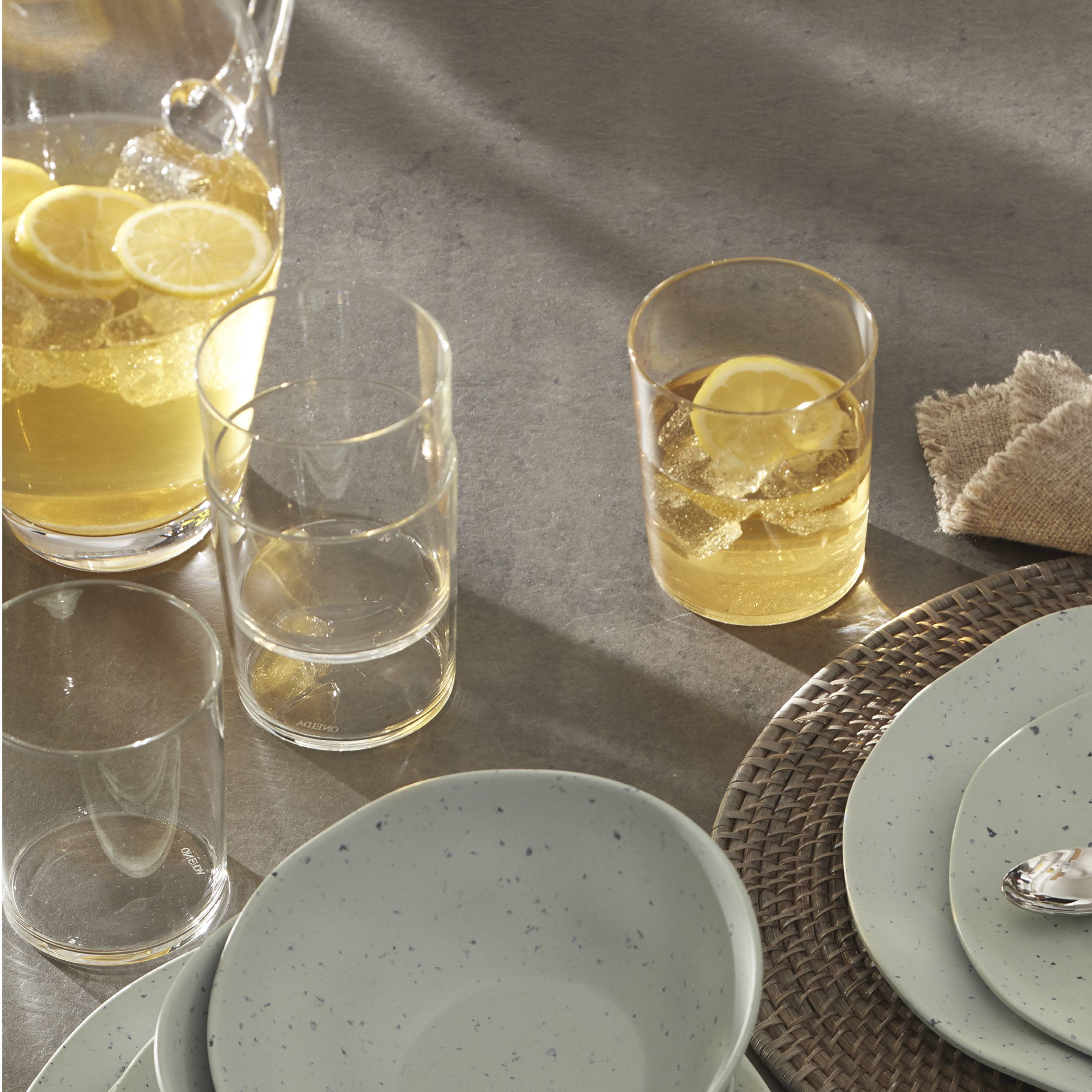 Oneida Entertain 365 12-Piece Clear Glass Stackables Drinkware Set