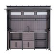 thumbnail image 4 of Sunjoy Outdoor Kitchen Island 4-Pieces Grill Sink, Open Storage Shelf and Kitchen Island Counter, multi-color, 4 of 14