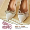 thumbnail image 4 of Uxcell 2 piezas de cordones de strass de 47" de longitud, cordones de cristal brillantes para pantalones deportivos, pantalones cortos y zapatillas, rosa claro, 4 of 6