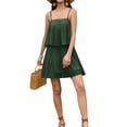 thumbnail image 5 of STARVNC Women Spaghetti Strap Pleated Sleeveless Mid-Waisted Shorts Jumpsuit, 5 of 7