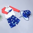 thumbnail image 2 of Akiihool Kids Swim Suits Boys Boys Rash Guard Set for Kids Boys 2 Piece Short Sleeve Swim Shirts with Trunks Quick Dry Bathing Suits Swim Set (Blue,9-10 Years), 2 of 4