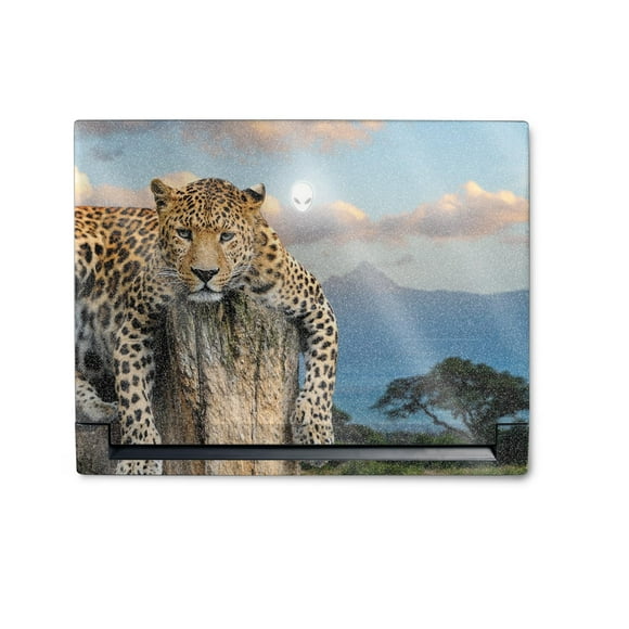 High-Gloss Glitter Wrap Kit for Alienware M18 R1 2023 - Chill Leopard Design - Protective, Durable, Easy to Apply - Change Styles - Made in USA