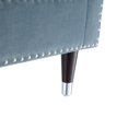 thumbnail image 4 of Nicole Miller Janie Velvet Club Chair Channel Tufted Nailhead Trim Metal Leg Tip, Slate Blue/Chrome, 4 of 9