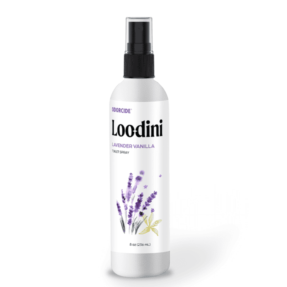 Odorcide Loo-Dini Lavender Vanillar 8oz Toilet Spray & Bathroom Spray – Use This Bathroom Spray Odor Eliminator Before You Go – Poop Spray For Toilet and Bathroom Air Freshener & Bathroom Deodorizer