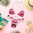 thumbnail image 6 of Pink Monkey Gorilla Women's Bikini Set with Detachable Sponge and Adjustable Strap, Two-Pack, Ideal for Swimming Suit Beach Vacation!, 6 of 6