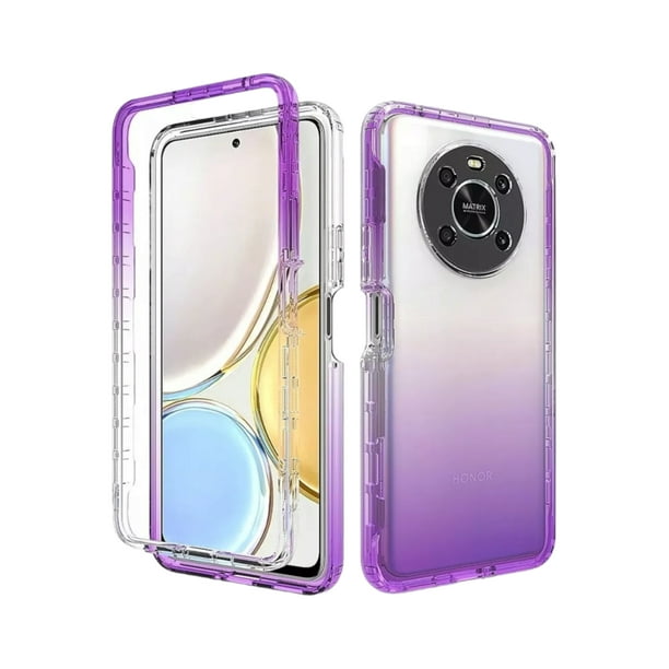 Funda 360 Cely Vesmir Uso Rudo Para Honor X9 Morado con 2 Micas de Pantalla