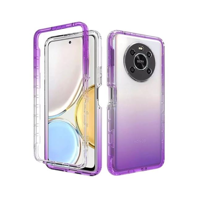 Funda 360 Cely Vesmir Uso Rudo Para Honor X9 Morado con 2 Micas de Pantalla