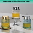 thumbnail image 7 of Sofinny Glass Foaming Hand Soap Dispenser for Kitchen & Bathroom, Refillable Lotion Dispenser with Large Silver Pump(Striped Pattern-Clear), 7 of 7