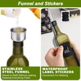 thumbnail image 3 of Dompilc 17 oz Glass Olive Oil Bottle and Vinegar Dispenser Set 2PC with 4 Labels,1 Brush and 1 Funnel, 3 of 8