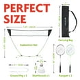 thumbnail image 6 of Badminton Net Outdoor Game Set - Rackets Shuttlecocks Combo No Tools Required, Portable, 6 of 7