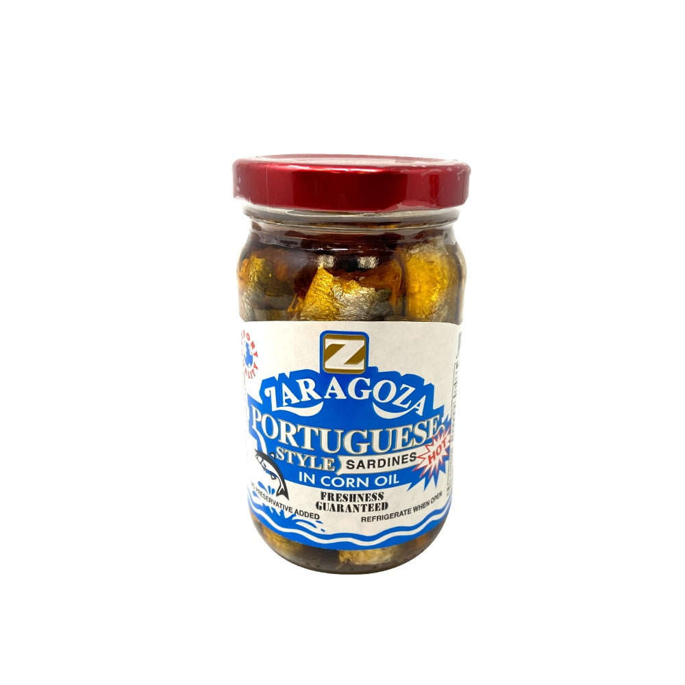 Zaragoza Portuguese Style Sardines in Corn Oil, Hot 220g