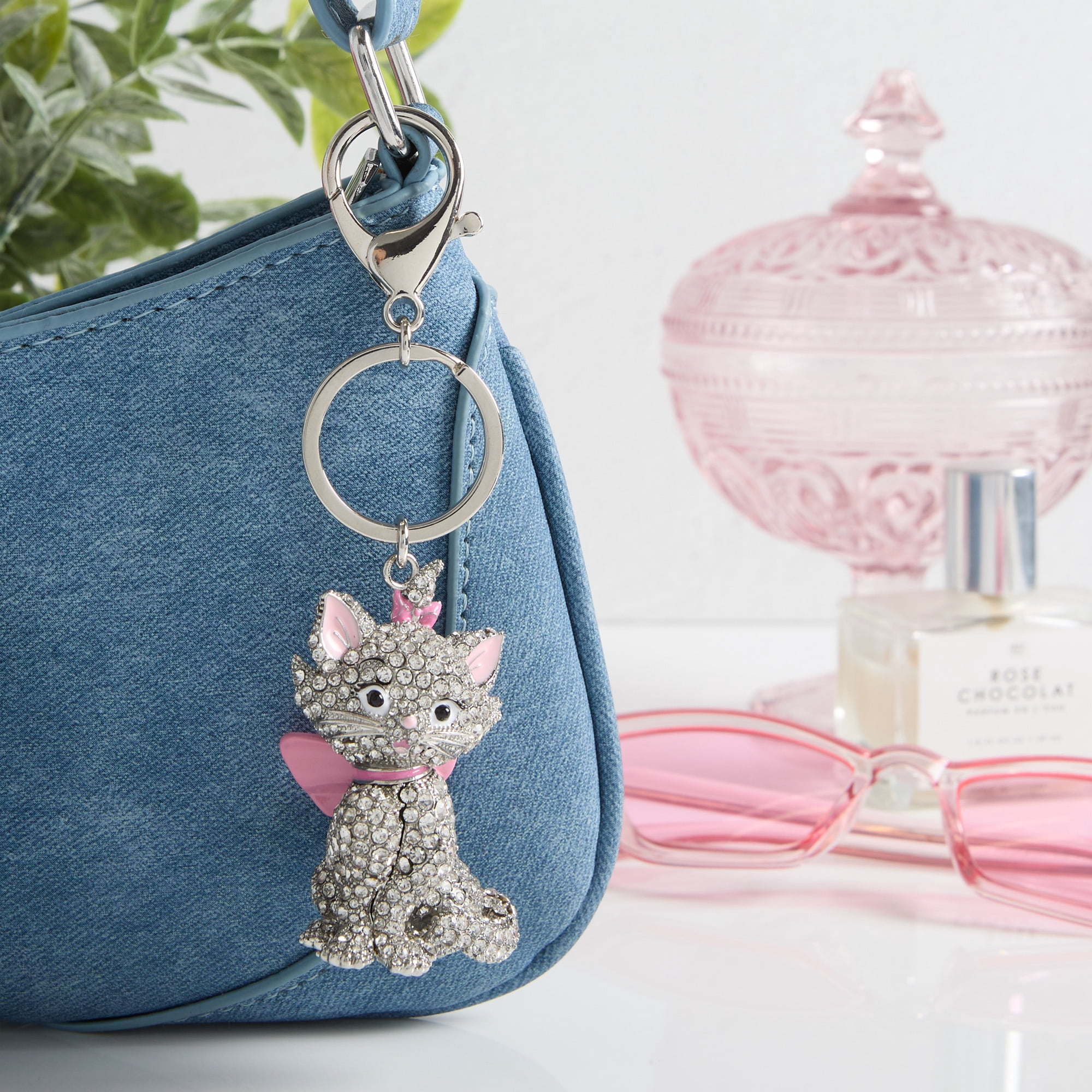 Aristocats Marie Crystal Pavé Bag Charm Keychain – Officially Licensed