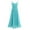 Sky Blue, variant on Sxiwei Kids Long Chiffon Flower Girls Dress Sleeveless Pleated Summer Sundress Wedding Bridesmaid Pearl Pink 12