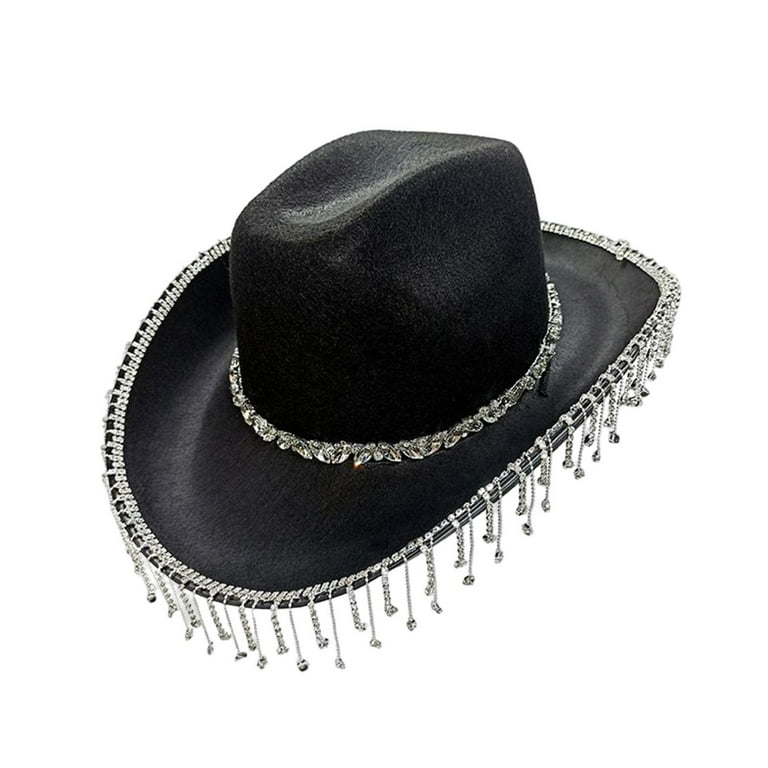 Fame Accessories Chambray Rhinestone Stud Cowboy Hat at Dry Goods