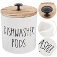 thumbnail image 4 of MLINS Round Dishwasher Pod Holder Dishwasher Tablet Storage Container Wood Laundry Detergents Pods Bin with Lid for Kitchen Bathroom Decor, 4 of 7