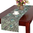 thumbnail image 1 of ABPHQTO Camino de mesa divertido de plumas de pavo real, decoración de mesa para boda, fiesta, cena, vacaciones, picnic, 40x180 cm, 1 of 2