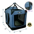 thumbnail image 2 of EliteField 3-Door Folding Soft Dog Crate with Carrying Bag and Fleece Bed (2 Year Warranty), Indoor & Outdoor Pet Home, 2 of 6