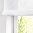 thumbnail image 2 of 1 Piece Roman Curtains Adorable Tab Top Semi Sheer Window Balloon Curtain Height Adjustable with Tie Up for Kitchen Balcony Bathroom White 100*155CM, 2 of 5