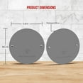 thumbnail image 5 of ENERLITES 4” Diameter Round Weatherproof Cover, Blank Metal Wall Plate for Outdoor Use, Corrosion Resistant, Size 4.3” x 3.46", 7740-WP, Gray, 5 of 5
