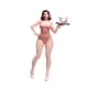 thumbnail image 5 of Figura de niña a escala 1/24 llevando una bandeja, figura de diminuta, de mujer en traje de baño en miniatura para maquetas de estaciones de, 5 of 8