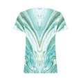 thumbnail image 4 of Aloohaidyvio Tops for Women ,Womens T-Shirt Summer Print Ordinary Short Sleeve Round Neck Top, 4 of 4