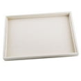 thumbnail image 4 of Linen Jewelry Organizer Trays Stackable Necklace Showcase Jewellery Display Storage Tray, Portable - Beige, Flat Tray, 4 of 6
