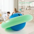 thumbnail image 3 of Costway 7.5 FT Inflatable Dome Rocker Bouncer with 6 Handles Fun Outdoor Game for Kids Green, 3 of 10