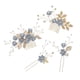 thumbnail image 2 of Guardurnaity 4 piezas de peinetas de flores para boda, conjunto de tocado elegante para niñas, tocado de novia, adorno de vestir para mujer, Type3 NO3, 2 of 6