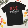 thumbnail image 2 of Love Only Yourself Inspirational Motivational Quote Graphic classic tee (Black, S), 2 of 4