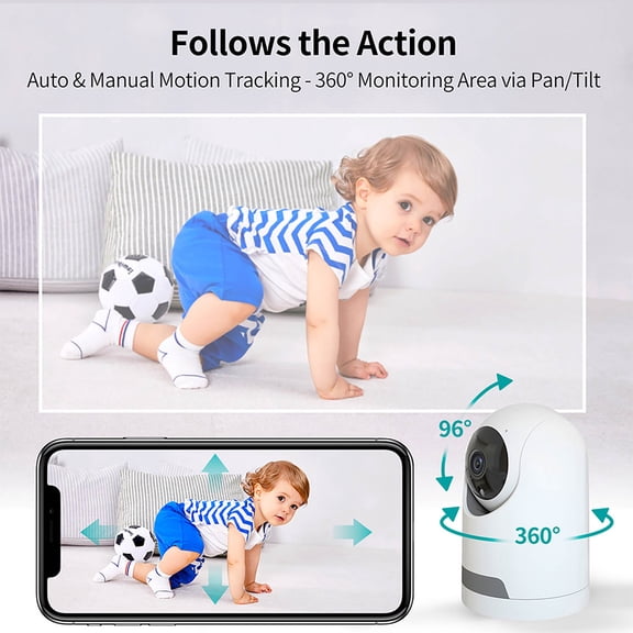 Teissuly WIFI Surveillance Camera, Home 360-degree Panoramic Mobile Phone Remote Monitoring, 3MP High-definition Night Vision Surveillance Camera