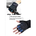 thumbnail image 5 of Wrist Half Finger Fitness Gloves for Men Women, Anti-Slip Shock-Absorbing Convenient Quick Release Breathable Comfortable Pad Cycling Gloves (L), 5 of 6