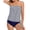 White, variant on Modest Bandeau Swimsuits for Women Two Piece Bathing Suits Loose Fit Blouson Tankini Swim Tank Top with Shorts Tummy Control Swimming Suits