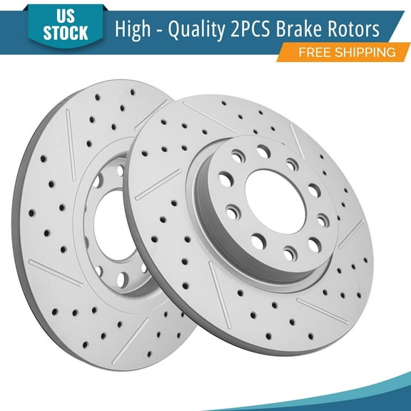 YXPCARS 2PCS Rear Brake Rotors(120.58013), Drilled & Slotted Disc Rotors Kit for Chrysler 200 2015-2017 Jeep Cherokee 2014-2022