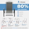 thumbnail image 6 of FUNDAZE Outdoor Dining Chairs Set of 2, Patio Dining Chair Stackable Armrest Patio Chairs Space Saving for Garden Backyard Deck, Gray, 6 of 7