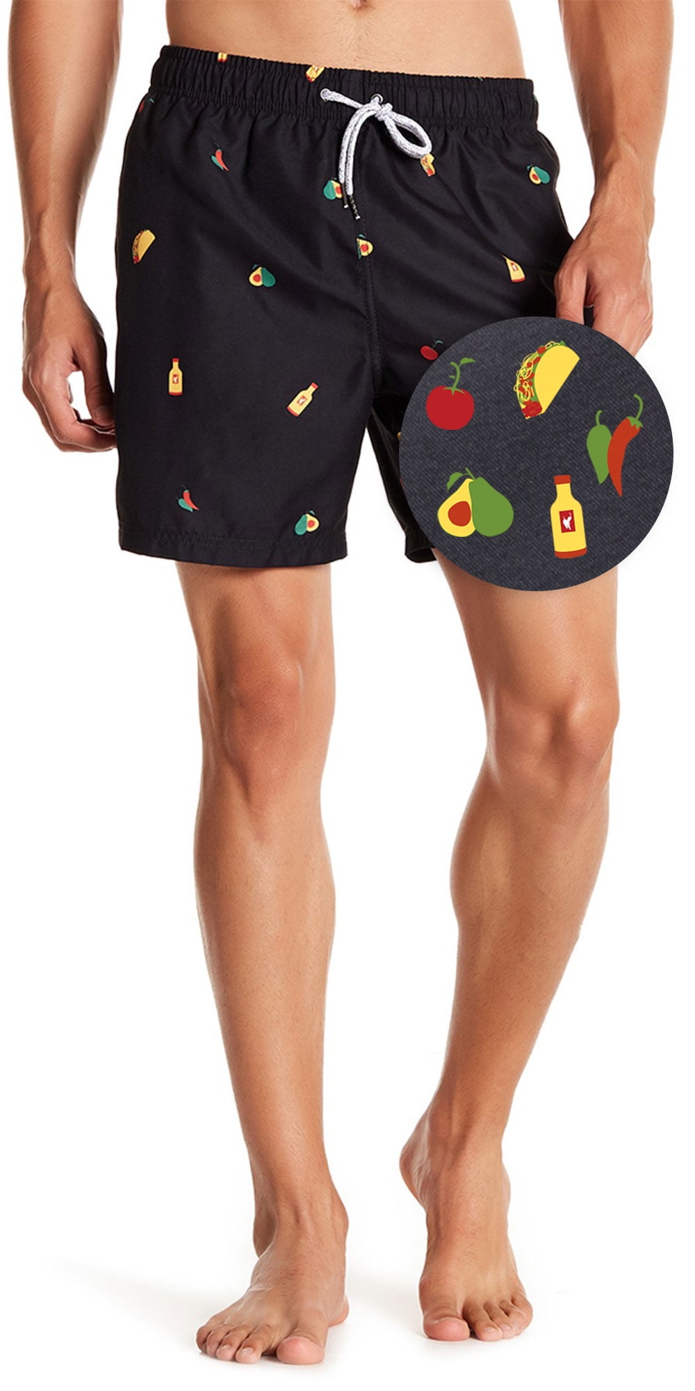 Men/’s Swim Trunks Beach Board Swimwear Shorts White Rabbit Swimming Short Pants Quick Dry Water Shorts Mesh Lining