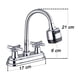 thumbnail image 3 of Llave Mezcladora Baño Lavabo Alfa  Cromado de Acero Inoxidable Manerales Cruz 2 Funciones, 3 of 3