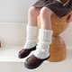 thumbnail image 1 of Calcetines de punto de otoño e invierno Lolita bonitos para niños, estilo coreano JK, calcetines cálidos de lana con reborde hasta la mitad de la pantorrilla para niñas, 1 of 6