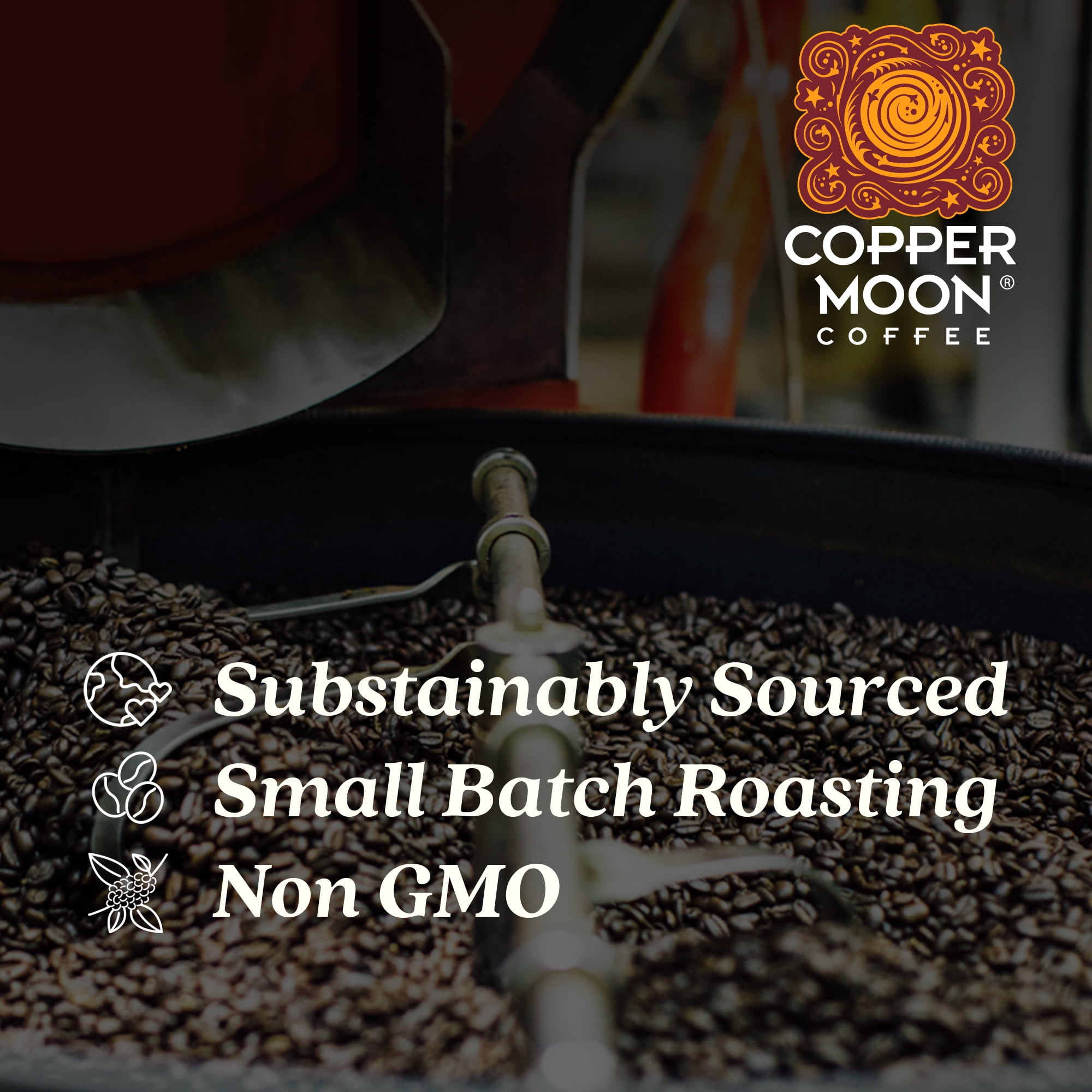 Copper Moon Whole Bean Coffee, Medium Roast, Colombian Blend, 5 lb Bag