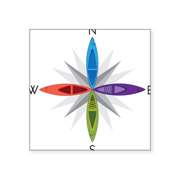 CafePress - Directions Square Sticker 3 X 3 - Square Sticker 3" x 3"