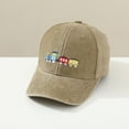 thumbnail image 5 of CAUYDY Kids Baseball Hat Miniature Train Themed Washed Baseball Cap Vintage Distressed Baseball Cap Cartoon Hat For 4T 5T 6T 7T 8T Boys (Sizes 3-8 Years,B1-Khaki), 5 of 7
