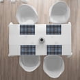 thumbnail image 6 of 4 Pce Oil Proof And Heat Insulation Tray Mat 12x18in Western Dining Table Tablecloth Mat For Family Banquet Picnic In The Hotel Darkslateblue Buffalo Plaid Check Tartan Scotland_2, 6 of 8