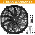 16.7" inch Universal Slim Fan Push Pull Electric Radiator Cooling 12V