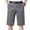 Gray, variant on Mens Dress Shorts Button Zipper Pocket Solid Casual Suit Style Commuter