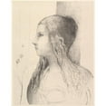thumbnail image 2 of Odilon Redon 12x14 Gold Ornate Wood Frame and Double Matted Museum Art Print Titled - Brunnhilde (The Twilight of the Gods) (1894), 2 of 4